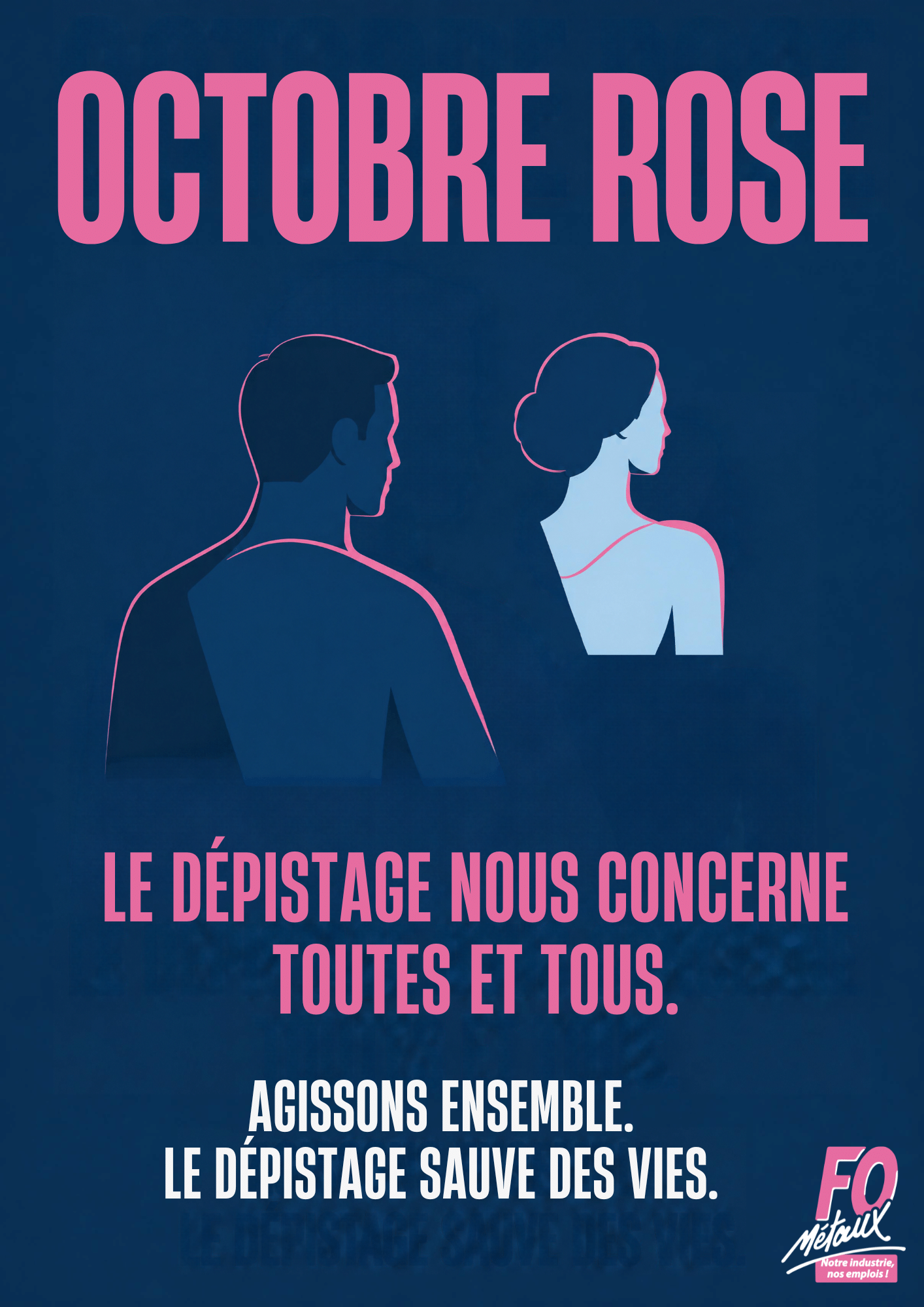 Affiche FO Métaux pour Octobre Rose